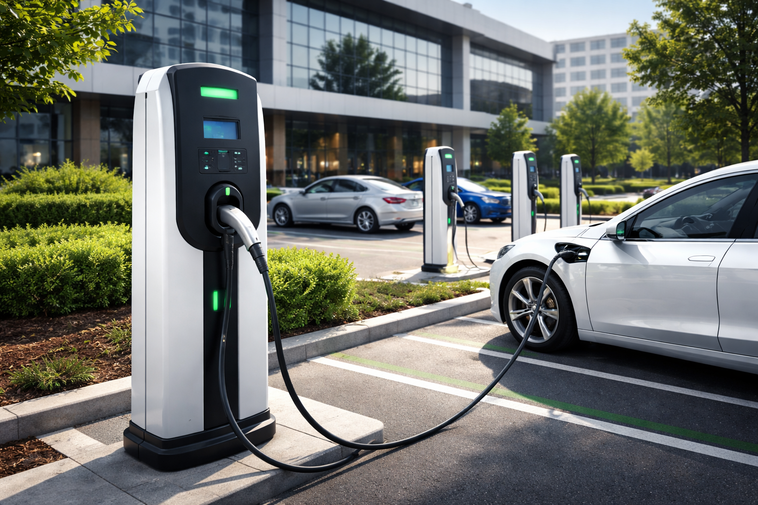 installation borne recharge entreprise parking professionnel