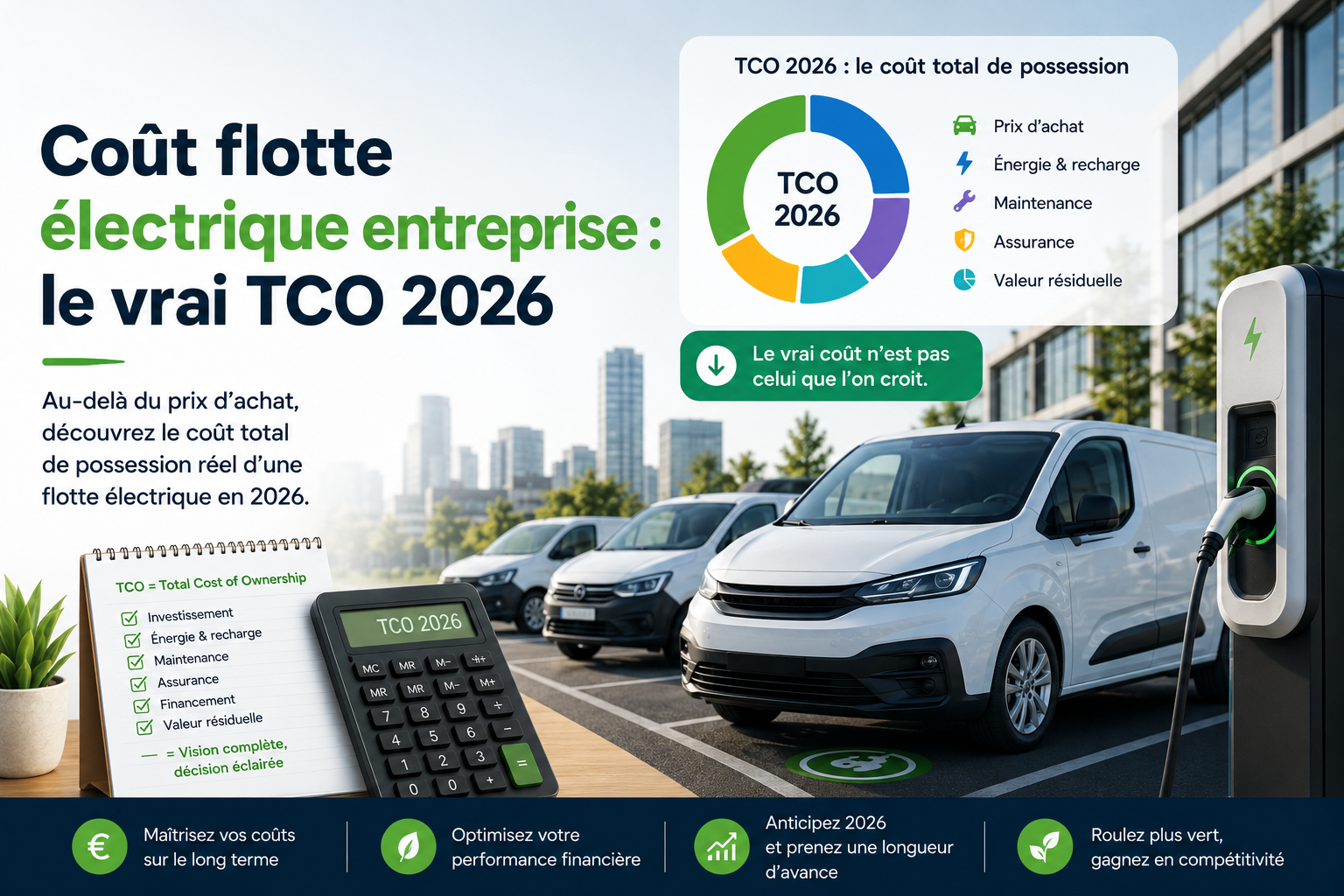 Coût flotte électrique entreprise : comparatif TCO 2026